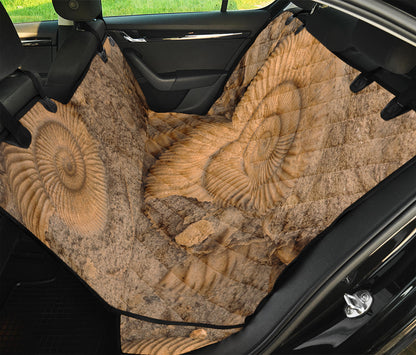 Ammonite Shell Fossil Print Pet Car Back Seat Cover