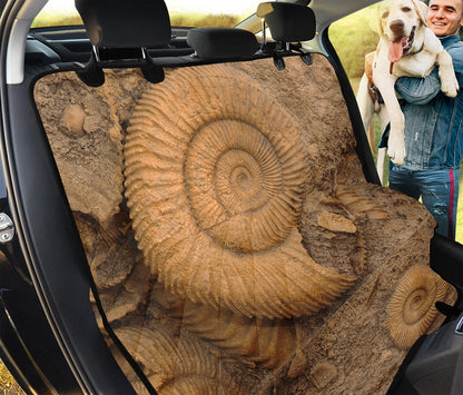 Ammonite Shell Fossil Print Pet Car Back Seat Cover