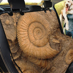 Ammonite Shell Fossil Print Pet Car Back Seat Cover