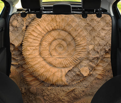 Ammonite Shell Fossil Print Pet Car Back Seat Cover