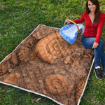 Ammonite Shell Fossil Print Quilt