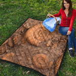 Ammonite Shell Fossil Print Quilt