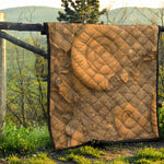 Ammonite Shell Fossil Print Quilt