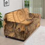Ammonite Shell Fossil Print Sofa Cover