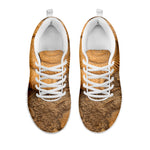 Ammonite Shell Fossil Print White Sneakers