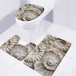 Ammonoidea Fossil Print 3 Piece Bath Mat Set