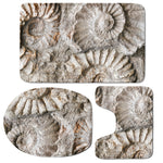 Ammonoidea Fossil Print 3 Piece Bath Mat Set