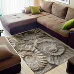 Ammonoidea Fossil Print Area Rug