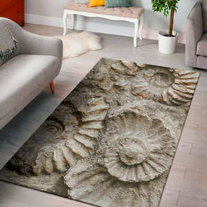 Ammonoidea Fossil Print Area Rug