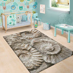 Ammonoidea Fossil Print Area Rug