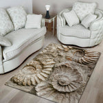 Ammonoidea Fossil Print Area Rug