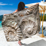 Ammonoidea Fossil Print Beach Sarong Wrap