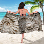 Ammonoidea Fossil Print Beach Sarong Wrap