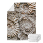 Ammonoidea Fossil Print Blanket