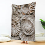 Ammonoidea Fossil Print Blanket