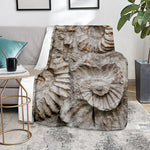 Ammonoidea Fossil Print Blanket