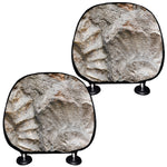 Ammonoidea Fossil Print Car Headrest Covers