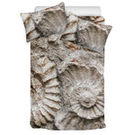 Ammonoidea Fossil Print Duvet Cover Bedding Set