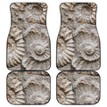 Ammonoidea Fossil Print Front and Back Car Floor Mats