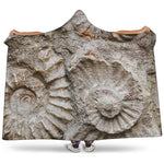 Ammonoidea Fossil Print Hooded Blanket
