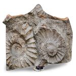 Ammonoidea Fossil Print Hooded Blanket