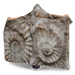Ammonoidea Fossil Print Hooded Blanket
