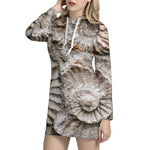 Ammonoidea Fossil Print Hoodie Dress