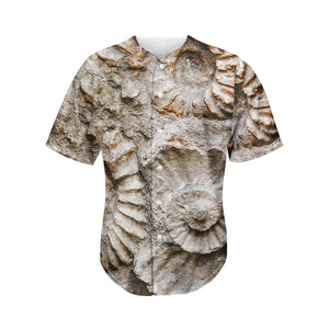 Ammonoidea Fossil Print Men's Baseball Jersey