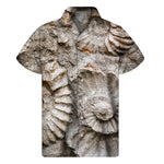 Ammonoidea Fossil Print Men's Short Sleeve Shirt