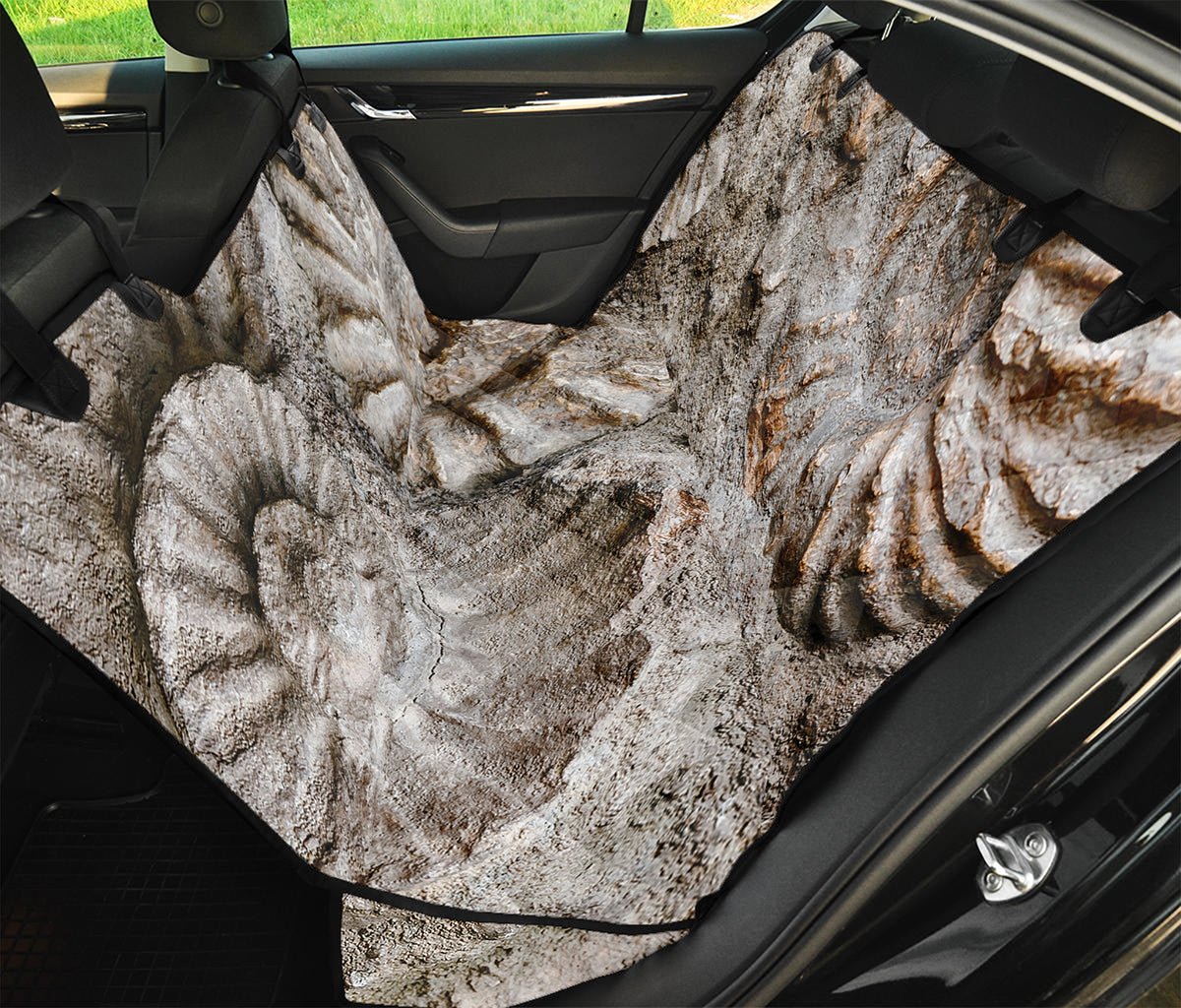 Ammonoidea Fossil Print Pet Car Back Seat Cover