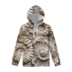Ammonoidea Fossil Print Pullover Hoodie