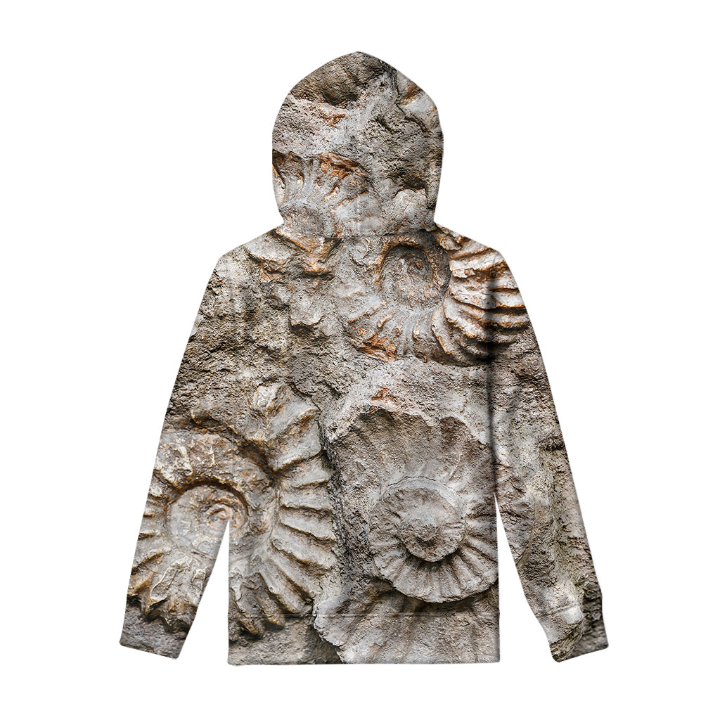 Ammonoidea Fossil Print Pullover Hoodie