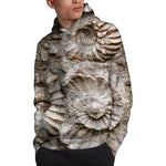 Ammonoidea Fossil Print Pullover Hoodie