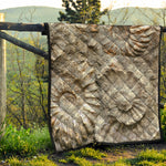 Ammonoidea Fossil Print Quilt