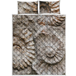 Ammonoidea Fossil Print Quilt Bed Set