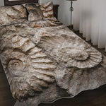 Ammonoidea Fossil Print Quilt Bed Set