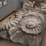 Ammonoidea Fossil Print Quilt Bed Set