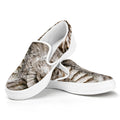 Ammonoidea Fossil Print White Slip On Sneakers