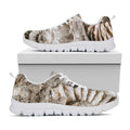 Ammonoidea Fossil Print White Running Shoes