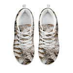 Ammonoidea Fossil Print White Sneakers