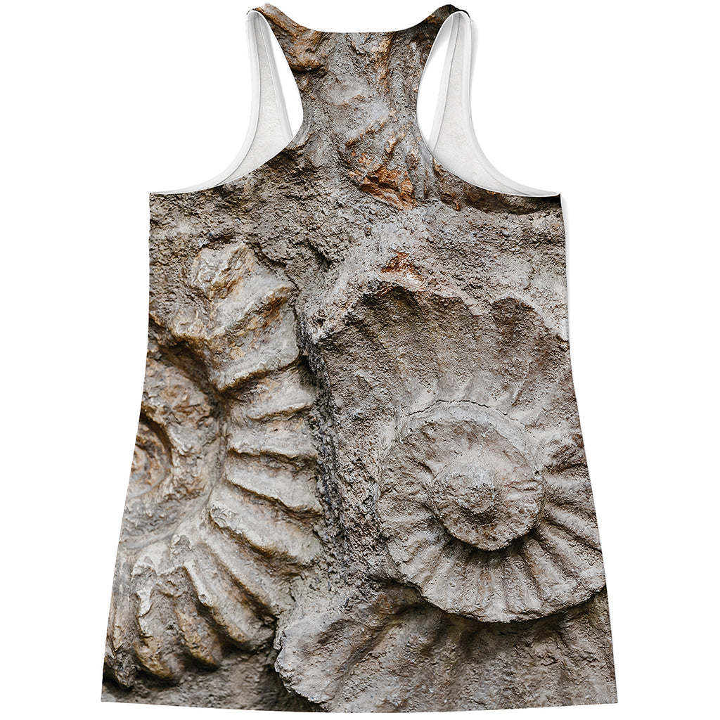 Ammonoidea Fossil Print Women's Racerback Tank Top