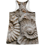 Ammonoidea Fossil Print Women's Racerback Tank Top