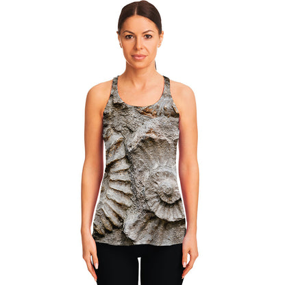 Ammonoidea Fossil Print Women's Racerback Tank Top