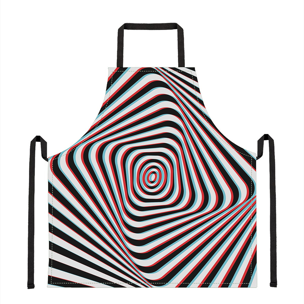 Anaglyph Optical Illusion Print Apron