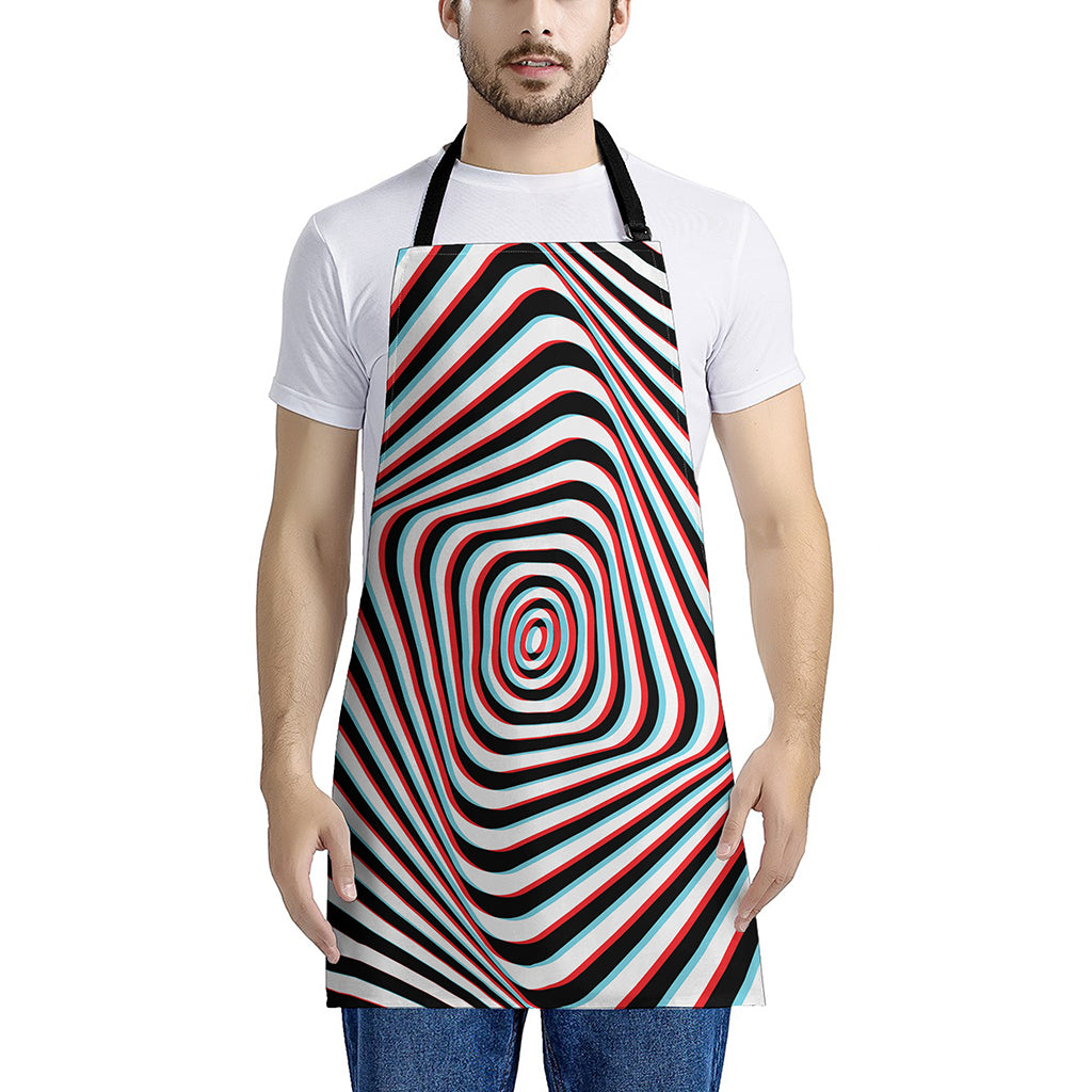 Anaglyph Optical Illusion Print Apron