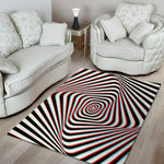 Anaglyph Optical Illusion Print Area Rug