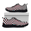 Anaglyph Optical Illusion Print Black Running Shoes