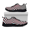 Anaglyph Optical Illusion Print Black Sneakers