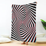 Anaglyph Optical Illusion Print Blanket