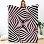 Anaglyph Optical Illusion Print Blanket